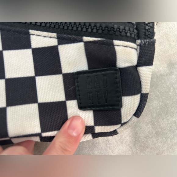 RadRev Black and White Checkered sling belt Bag - Picture 2 of 3